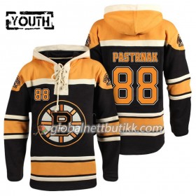 Boston Bruins David Pastrnak 88 Svart Sawyer Hooded Sweatshirt - Barn